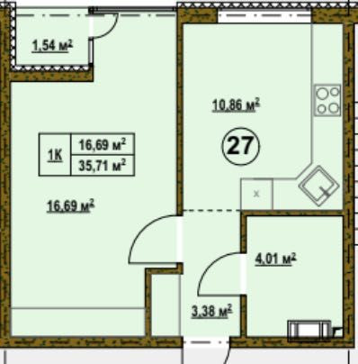 Продаж 1 кім квартири від забудовника. Підгірці, біля озера Підгірці - зображення 3