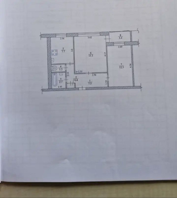 Сдам 2 комн квартиру Большая Диевская Красный камень NK Днепр - изображение 4