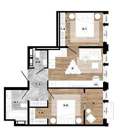 Продаж 2-кімнатна квартира в ЖК Парк Роял, вигідна ціна, без комісії Буча