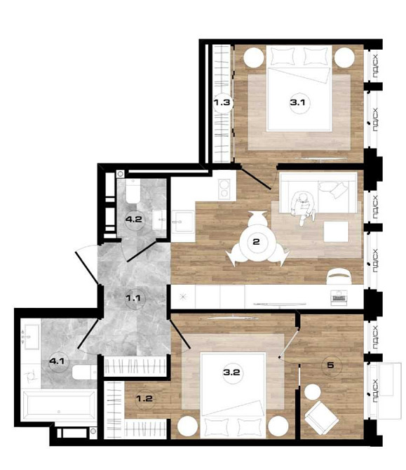 Продаж 2-кімнатна квартира в ЖК Парк Роял, вигідна ціна, без комісії Буча - зображення 2