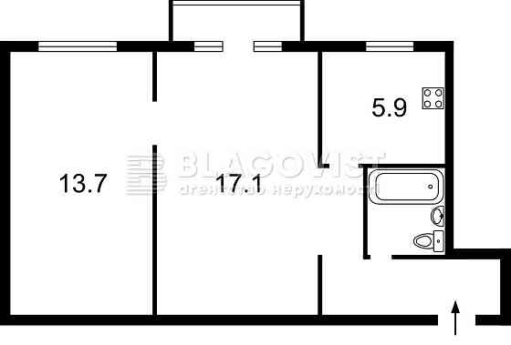 Вигідно!Продаж!2к квартири 47.6 кв. м на вул. Михайла Донця Київ
