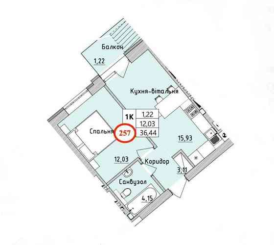 Повноцінна 1-к квартира в готовому будинку в Ірпені Ирпень