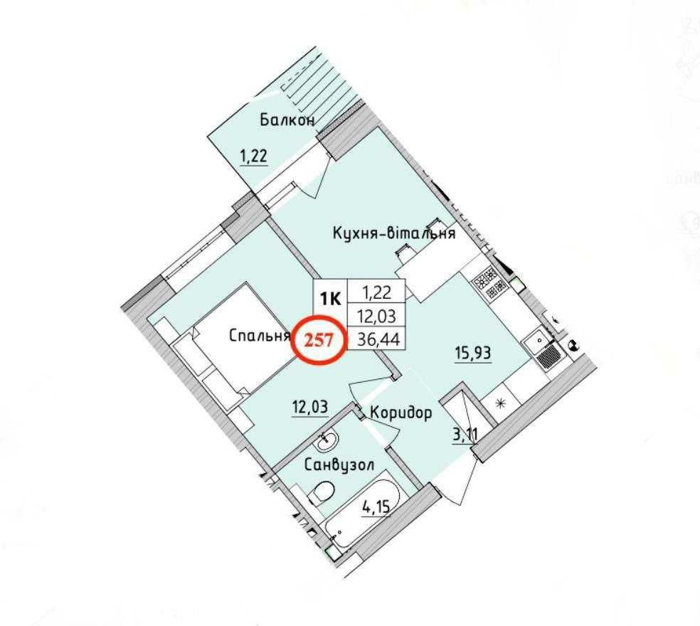 Повноцінна 1-к квартира в готовому будинку в Ірпені Ирпень - изображение 3