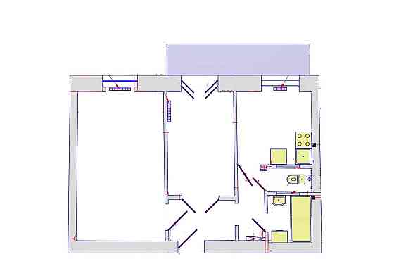 2 кім.квартира на Грушевського 34/1, сталінка Газ Киев