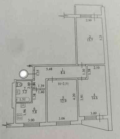 3 комнатная квартира возле метро Холодная Гора Kharkiv
