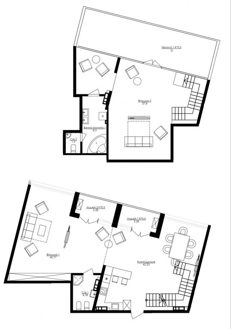 2х уровневый пентхаус с ТЕРРАСОЙ 30 метров с Видом на МОРЕ! Кандинский Одеса - зображення 2