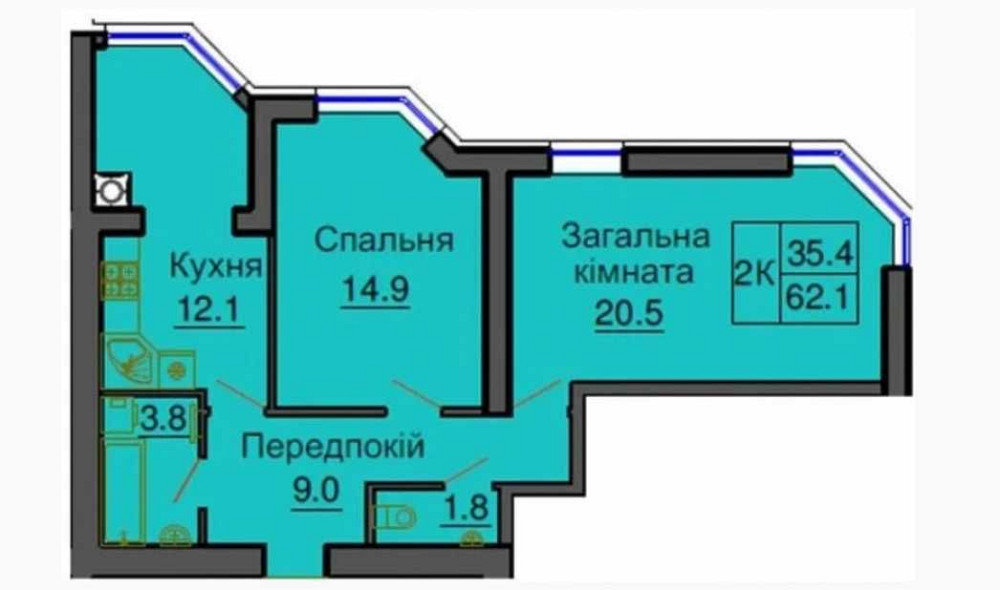 Продам квартиру 2-кімн. Новобудова. ЖК"Софія Резиденс".Зданий/Власник. Софиевская Борщаговка - изображение 2