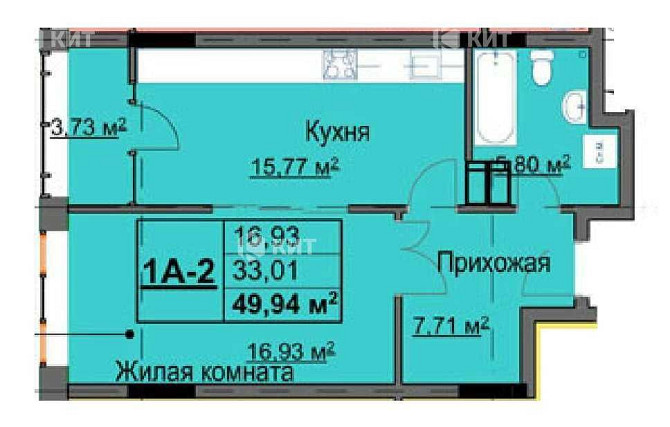 1к. 50м2, Центр (м. Гагарина, ул. Молочная, ЖК Кристалл) 121963 Харків - зображення 7