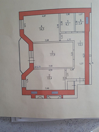 Продам 2х ком.кв общ70м.кв 3эт Южне - зображення 8