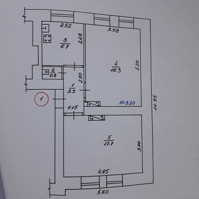 Продам 2х комнатную квартиру Конотоп Рокосовского, под ремонт. Конотоп - зображення 1