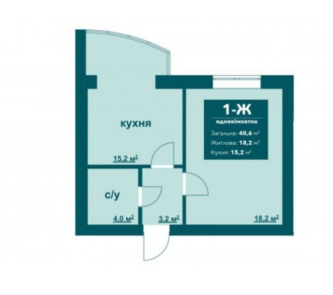 Продаж 1к квартири 40,6 м.кв. в Ірпені в розстрочку Ірпінь - зображення 1