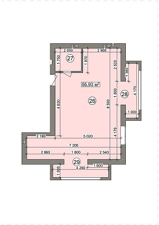 1к житло вільного планування 55,93 м² в новобудові пл.700річчя Черкассы - изображение 4