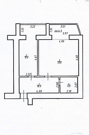 Велика однокімнатна квартира Богородчаны - изображение 1