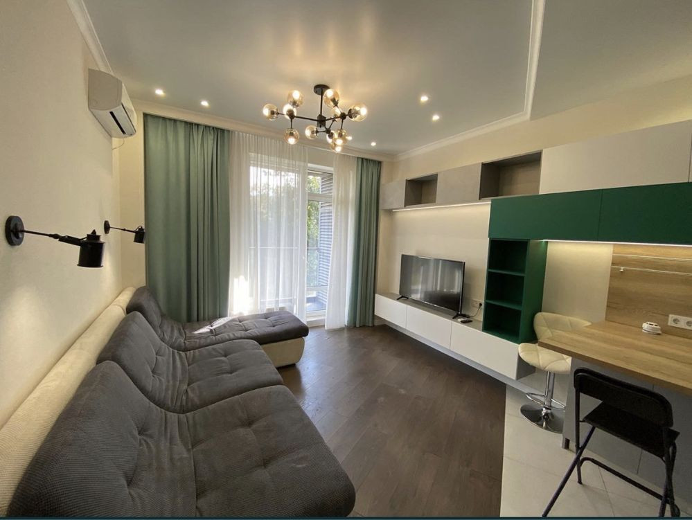 Однокомнатная квартира в ЖК Гринвуд !боковой вид моря! Одесса - изображение 1