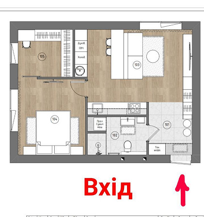 Квартира Центр 48м.кв. вул.Пушкіна 59 Черкассы - изображение 2