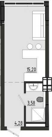 Смарт квартира 23.06м2.В Садах Ревьеры.18500$ Фонтанка - зображення 7