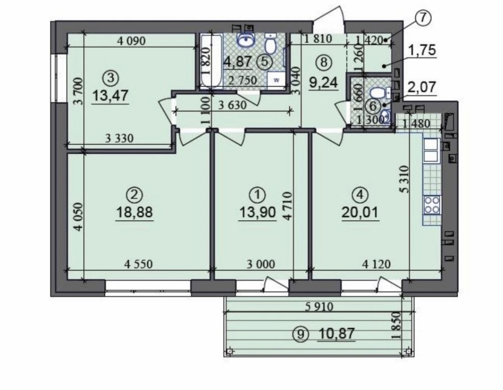 3 комн квартира Липинка 4 очередь Киев - изображение 1
