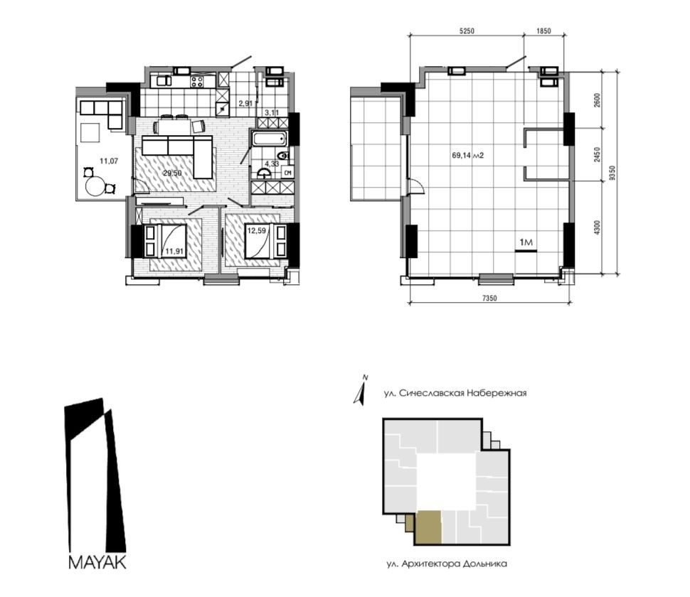 БЕЗ% квартира+ паркинг в ЖК Mayak / ЖК Маяк Дніпро - зображення 2