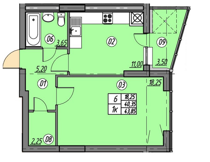 Поспішайте купити 1-к квартиру 43м2 від забудовника, ЖК Набережна Вежа Тернопіль - зображення 2