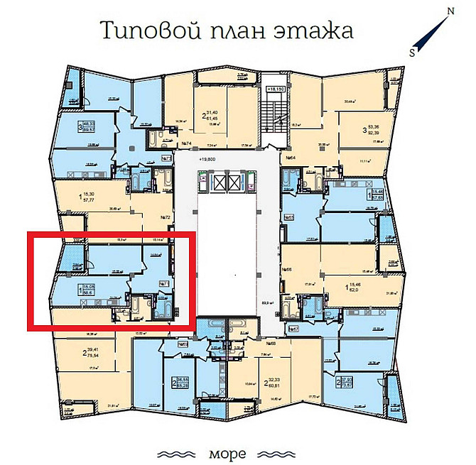 ВІД ВЛАСНИКА! 1-кім 59.2 м.кв. Фонтанська дор. 77-А, Коста Фонтана Одесса - изображение 3