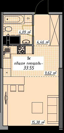 Однокомнатная квартіра в Атмосфере 33500 Одеса - зображення 2