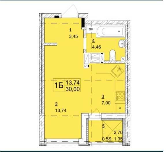 Продажа студии 30м2  в Premium комплексе ЖК Гранд Бурже Буча - зображення 2