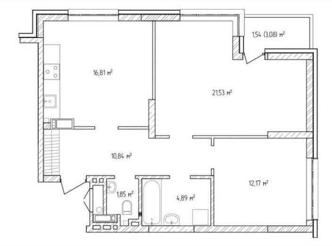 Продам 2(70м2) кім.квартиру. Бровари, ЖК «Krona Park 2», будинок Бровари - зображення 5