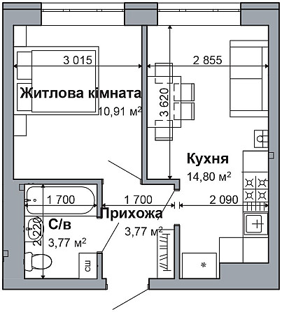 Квартира з ремонтом від власника, дуже вигідна ціна! Теремки. Крюковщина - изображение 6