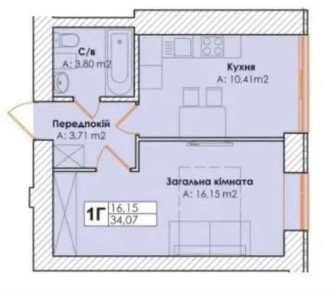 Продам однокомнатную квартиру по супер цене! Буча - зображення 2