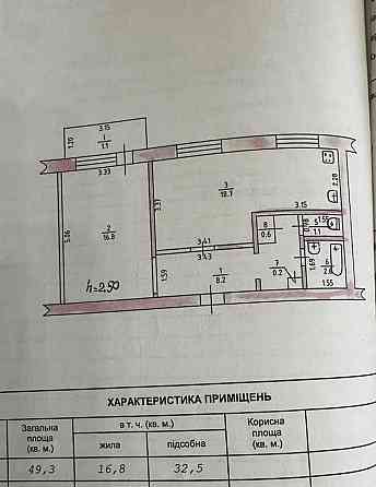 Квартира двокімнатна, р-н Північний, автономне опаленя, 3-й поверх. Херсон