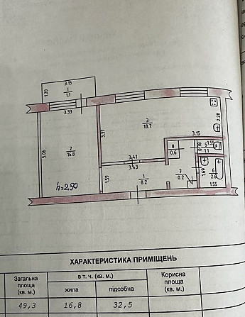 Квартира двокімнатна, р-н Північний, автономне опаленя, 3-й поверх. Херсон - зображення 1