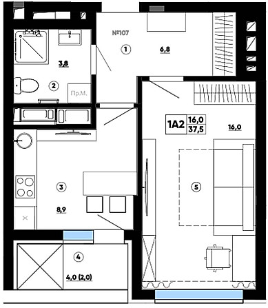 Продам 1-к квартиру в ЖК PARADISE AVENUE (Крюківщина) Крюковщина - изображение 1