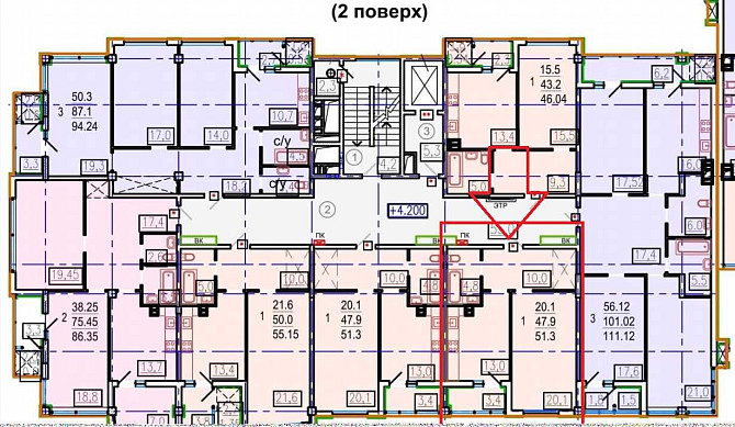 Авиационная, Новостройка, продажа 1 комн квартиры 51м2 J Харків - зображення 3