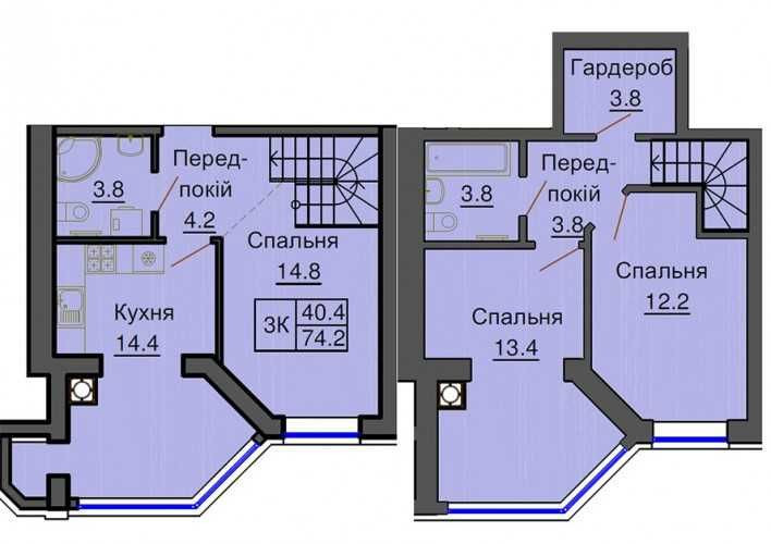 ЦЕНТРАЛЬНАЯ АЛЛЕЯ Продам 3к квартиру 77м2 ЖК София Клубный от Мартынов Софиевская Борщаговка - изображение 3