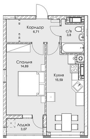 Продаж квартири 1 кім в новобудові Дубляни жк Комфорт плюс переуступка Дубляни (Самбірський р-н) - зображення 3